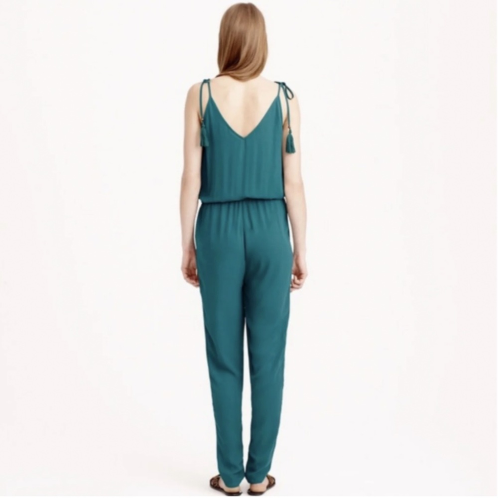 J. Crew XS Black Tassel Strappy Shoulder Tie Jumpsuit - Picture 6 of 6